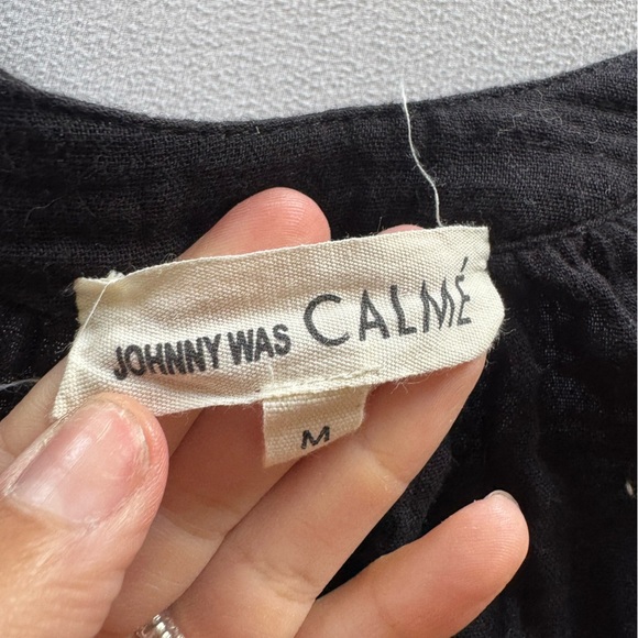 Johnny Was Calme M Black Tiered Dress - Picture 2 of 5